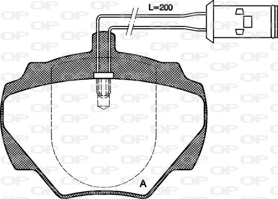 Open Parts BPA0222.01 - Гальмівні колодки, дискові гальма autozip.com.ua