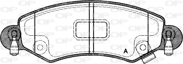 Open Parts BPA0702.12 - Гальмівні колодки, дискові гальма autozip.com.ua