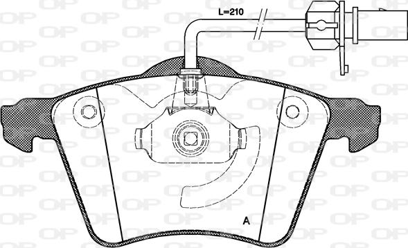 Open Parts BPA0721.02 - Гальмівні колодки, дискові гальма autozip.com.ua