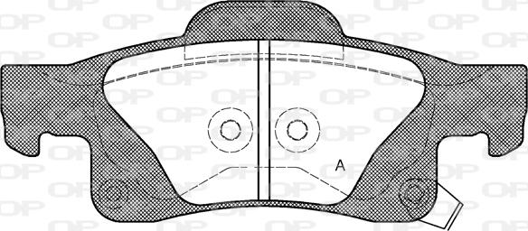 Open Parts BPA1446.02 - Гальмівні колодки, дискові гальма autozip.com.ua