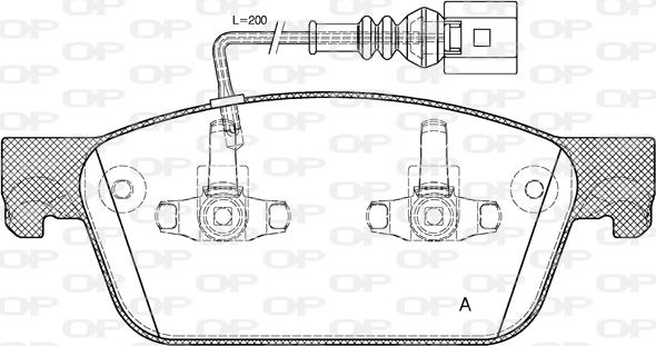 Open Parts BPA1440.01 - Гальмівні колодки, дискові гальма autozip.com.ua