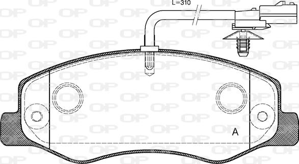 Open Parts BPA1442.01 - Гальмівні колодки, дискові гальма autozip.com.ua