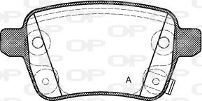 Open Parts BPA1450.22 - Гальмівні колодки, дискові гальма autozip.com.ua
