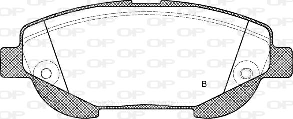 Open Parts BPA1453.02 - Гальмівні колодки, дискові гальма autozip.com.ua