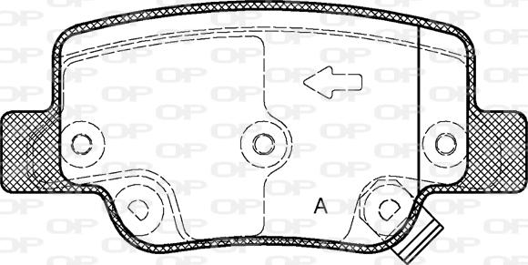Open Parts BPA1452.02 - Гальмівні колодки, дискові гальма autozip.com.ua