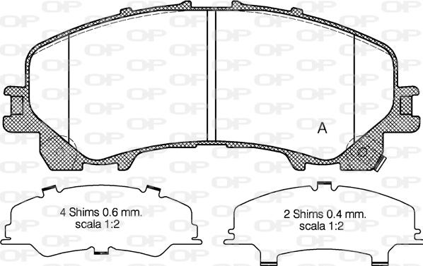 Open Parts BPA1407.12 - Гальмівні колодки, дискові гальма autozip.com.ua