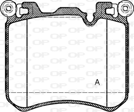 Open Parts BPA1413.00 - Гальмівні колодки, дискові гальма autozip.com.ua