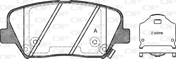 Open Parts BPA1412.02 - Гальмівні колодки, дискові гальма autozip.com.ua