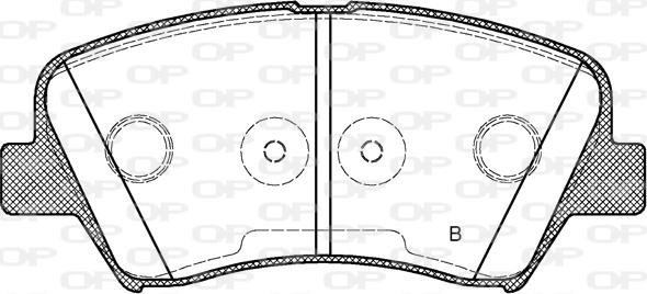 Open Parts BPA1412.32 - Гальмівні колодки, дискові гальма autozip.com.ua