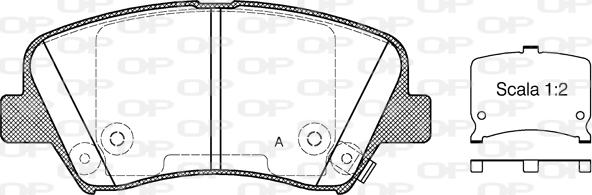 Open Parts BPA1412.32 - Гальмівні колодки, дискові гальма autozip.com.ua