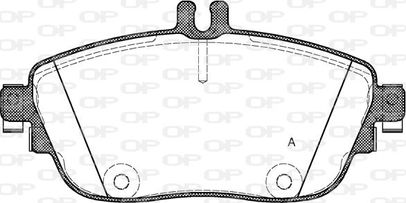 Open Parts BPA1485.08 - Гальмівні колодки, дискові гальма autozip.com.ua