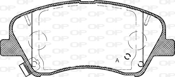 Open Parts BPA1488.12 - Гальмівні колодки, дискові гальма autozip.com.ua