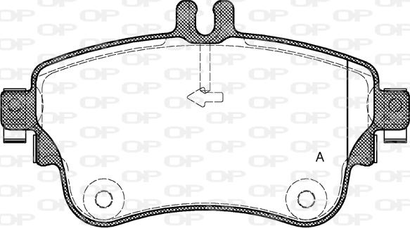 Open Parts BPA1487.08 - Гальмівні колодки, дискові гальма autozip.com.ua