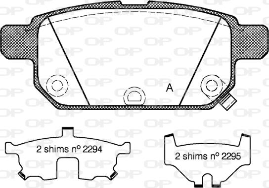 Open Parts BPA1471.02 - Гальмівні колодки, дискові гальма autozip.com.ua