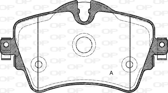 Open Parts BPA1599.08 - Гальмівні колодки, дискові гальма autozip.com.ua