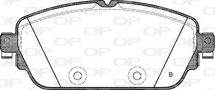 Open Parts BPA1592.08 - Гальмівні колодки, дискові гальма autozip.com.ua