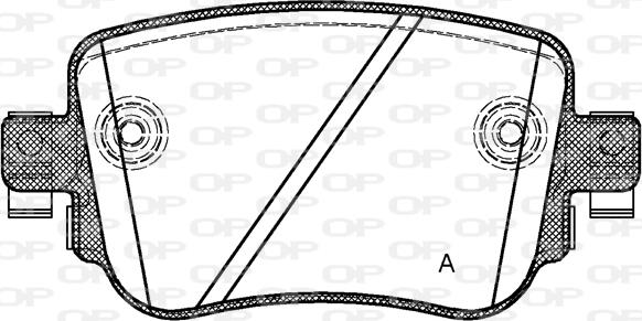 Open Parts BPA1549.08 - Гальмівні колодки, дискові гальма autozip.com.ua