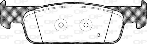 Open Parts BPA1540.00 - Гальмівні колодки, дискові гальма autozip.com.ua