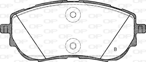 Open Parts BPA1561.02 - Гальмівні колодки, дискові гальма autozip.com.ua