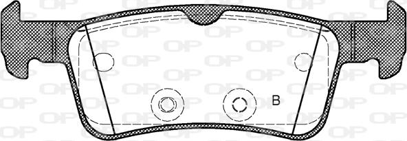 Open Parts BPA1563.10 - Гальмівні колодки, дискові гальма autozip.com.ua