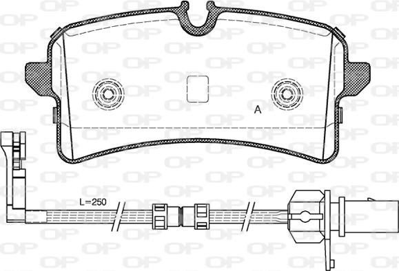 Open Parts BPA1505.12 - Гальмівні колодки, дискові гальма autozip.com.ua