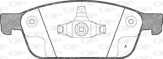 Open Parts BPA1510.10 - Гальмівні колодки, дискові гальма autozip.com.ua