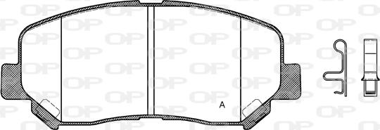 Open Parts BPA1513.02 - Гальмівні колодки, дискові гальма autozip.com.ua