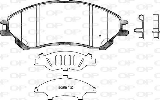 Open Parts BPA1589.02 - Гальмівні колодки, дискові гальма autozip.com.ua