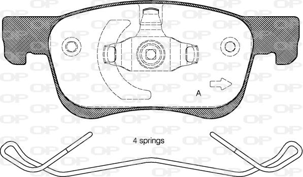 Open Parts BPA1580.02 - Гальмівні колодки, дискові гальма autozip.com.ua