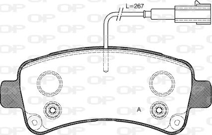 Open Parts BPA1588.02 - Гальмівні колодки, дискові гальма autozip.com.ua