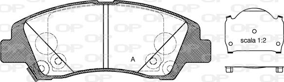 Open Parts BPA1583.02 - Гальмівні колодки, дискові гальма autozip.com.ua