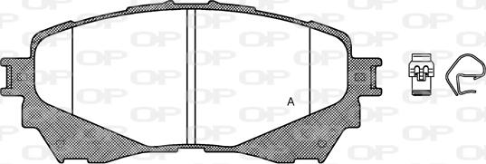 Open Parts BPA1538.04 - Гальмівні колодки, дискові гальма autozip.com.ua