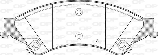 Open Parts BPA1524.02 - Гальмівні колодки, дискові гальма autozip.com.ua