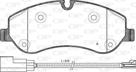 Open Parts BPA1520.02 - Гальмівні колодки, дискові гальма autozip.com.ua