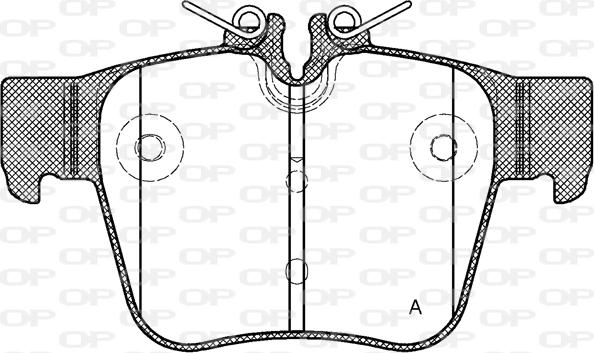 Open Parts BPA1697.00 - Гальмівні колодки, дискові гальма autozip.com.ua