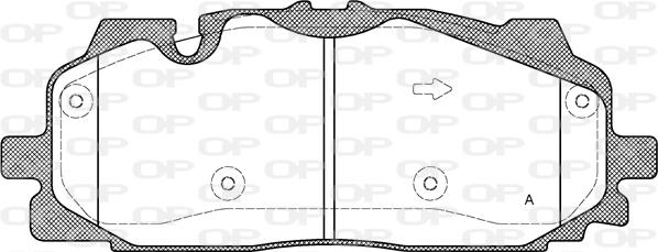 Open Parts BPA1667.00 - Гальмівні колодки, дискові гальма autozip.com.ua