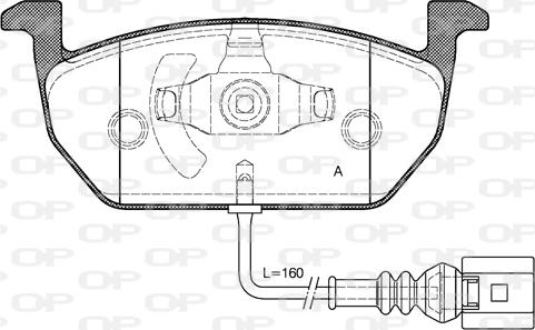 Open Parts BPA1601.01 - Гальмівні колодки, дискові гальма autozip.com.ua