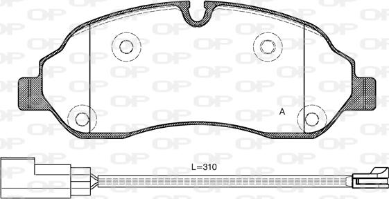 Open Parts BPA1602.02 - Гальмівні колодки, дискові гальма autozip.com.ua