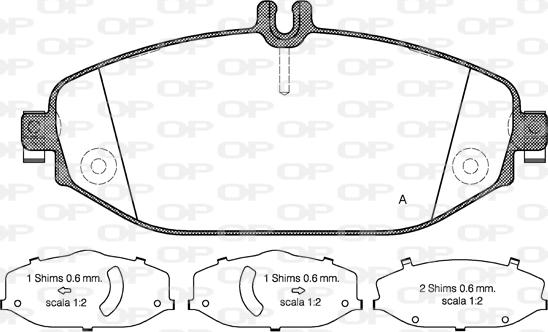 Open Parts BPA1618.00 - Гальмівні колодки, дискові гальма autozip.com.ua