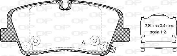 Open Parts BPA1687.00 - Гальмівні колодки, дискові гальма autozip.com.ua