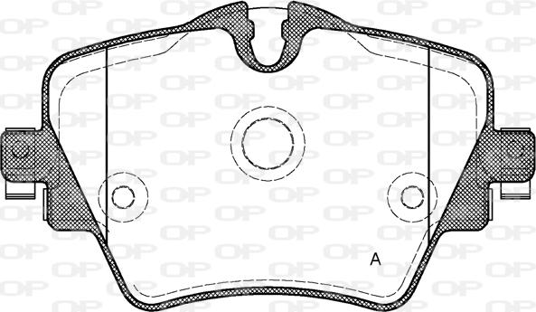 Open Parts BPA1625.08 - Гальмівні колодки, дискові гальма autozip.com.ua