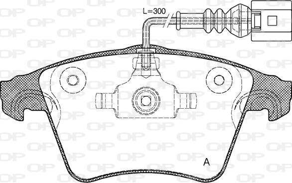 Open Parts BPA1045.22 - Гальмівні колодки, дискові гальма autozip.com.ua
