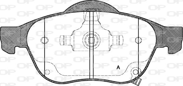 Open Parts BPA1054.02 - Гальмівні колодки, дискові гальма autozip.com.ua