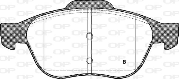 Open Parts BPA1054.02 - Гальмівні колодки, дискові гальма autozip.com.ua