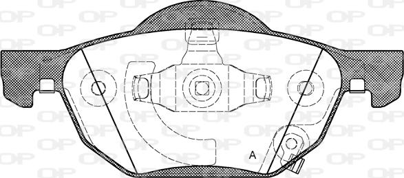 Open Parts BPA1068.02 - Гальмівні колодки, дискові гальма autozip.com.ua