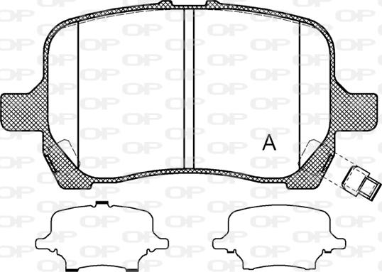 Open Parts BPA1089.12 - Гальмівні колодки, дискові гальма autozip.com.ua