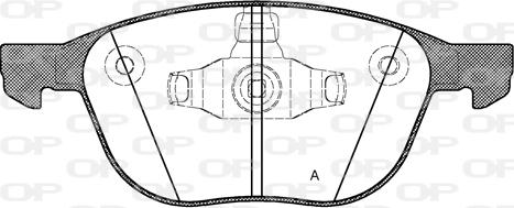 Open Parts BPA1082.50 - Гальмівні колодки, дискові гальма autozip.com.ua