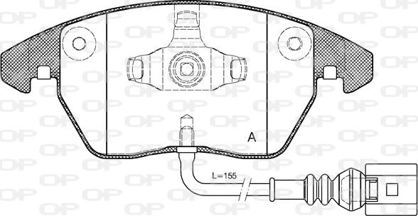 Open Parts BPA1030.01 - Гальмівні колодки, дискові гальма autozip.com.ua