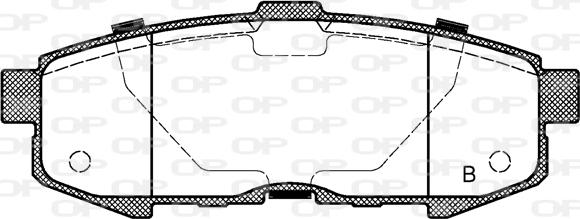 Open Parts BPA1160.00 - Гальмівні колодки, дискові гальма autozip.com.ua