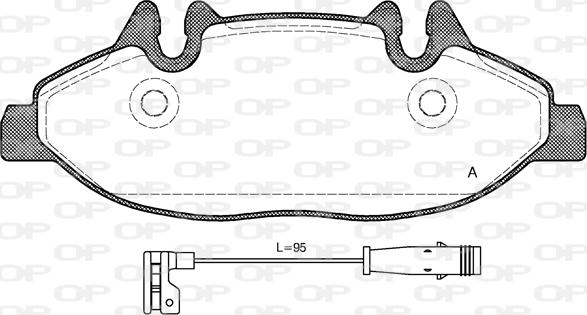 Open Parts BPA1109.02 - Гальмівні колодки, дискові гальма autozip.com.ua